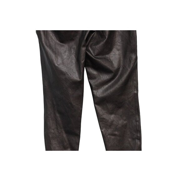 SPANX Faux Leather Like Joggers Size Large Black Pull On Elastic Waist Pockets - Picture 11 of 14